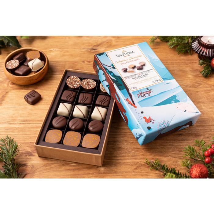 christmas giftbox of 15 chocolates by valrhona
