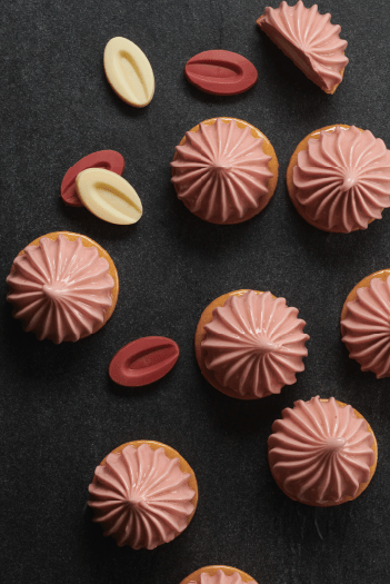 Valrhona Collection recipe Strawberry Inspiration and Ivoire tartlets